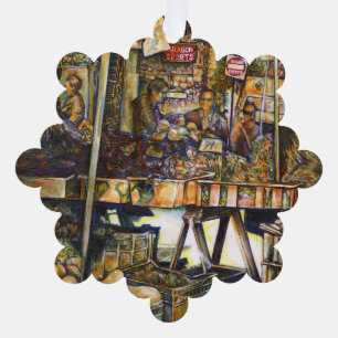 Maakt de creativiteit glimmend des te helderder ornament kaart