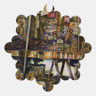 Maakt de creativiteit glimmend des te helderder ornament kaart