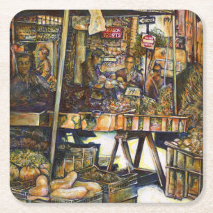 Maakt de creativiteit glimmend des te helderder vierkante kartonnen onderzetter