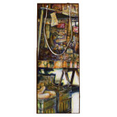 Maakt de creativiteit glimmend des te helderder wijn cadeautas (Achterkant)