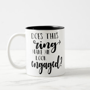 Maakt deze ring me betrokken? tweekleurige koffiemok
