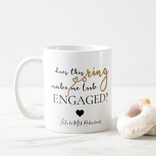 Maakt deze ring me een geëngageerde toekomstige M Koffiemok