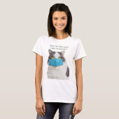Maakt dit gezichtsmasker me een grappige kat t-shirt (Voorkant volledig)