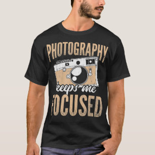 Maakt me geconcentreerde camera fotografie t-shirt