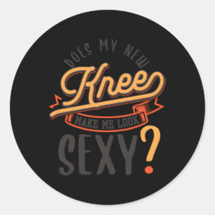 Maakt mijn nieuwe knie me er knievervanger van? ronde sticker