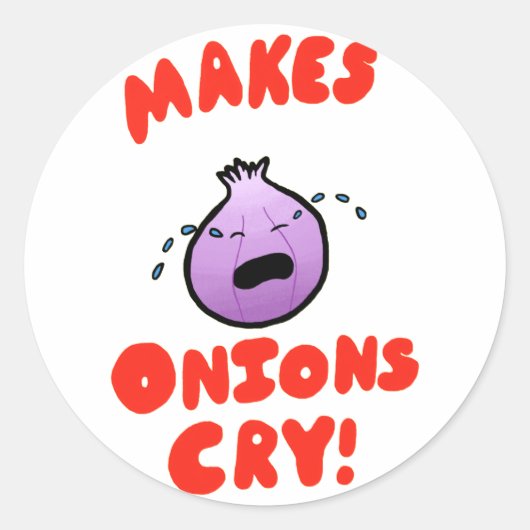 Maakt Onions droog! Ronde Sticker (Voorkant)