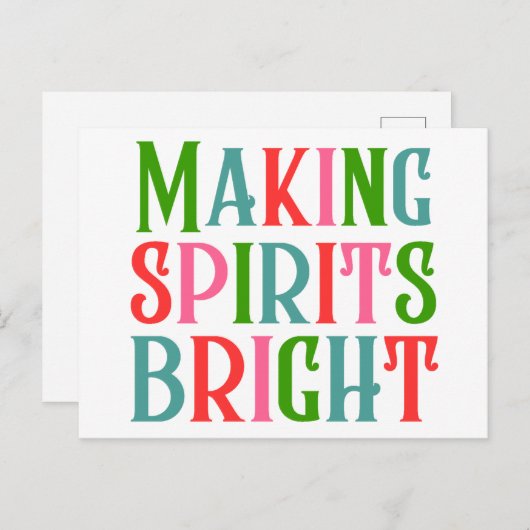 Maakt spirits helder briefkaart (Voorkant / Achterkant)