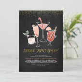 Maakt spirits helder | Chalkboard Cocktail Party Kaart (Staand voorkant)
