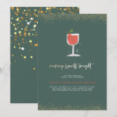 Maakt spirits helder | Kerstcocktail Kaart (Voorkant / Achterkant)