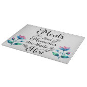 Maaltijden en herinneringen snijplank (Hoek)