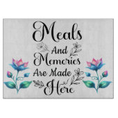 Maaltijden en herinneringen snijplank (Voorkant)