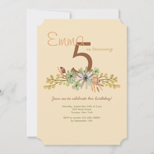 Maaltijden in Coral Invitation Kaart (Voorkant)