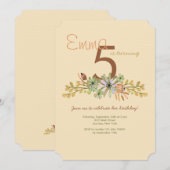 Maaltijden in Coral Invitation Kaart (Voorkant / Achterkant)