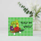 maaltijden op wieltjes briefkaart (Staand voorkant)