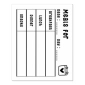 Maaltijden Planner Ontbijt Lunch Diner Planning Rubberstempel (Afrduk)