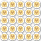 Maaltijdkeuze 2-kleuren kip Sticker (Voorkant)