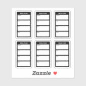 maaltijdplan sticker (Vel)