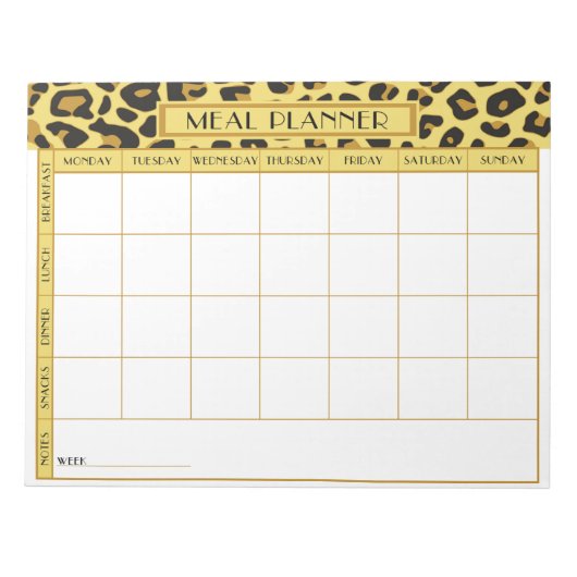 Maaltijdplanner Notitieblok (Voorkant)