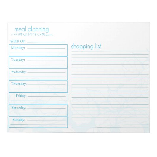 maaltijdplanning notitieblok (Voorkant)