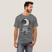 Maan 8 licht, maanstraal, satelliet, hemels t-shirt (Voorkant volledig)