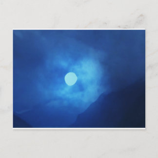 MAAN bedekt met WOLKEN - NACHTELIJKE LUCHT Briefkaart