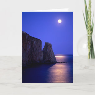 Maan bij schemering Perce Rock Gaspe Coast Quebe Kaart