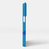 Maan bij vroege schemering: blauw iPhone hoesje (Rechterkant)