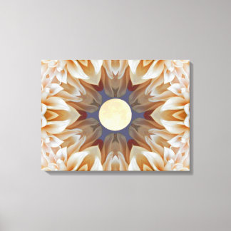 Maan Bloem Mandala Canvas Afdruk