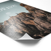 Maan boven Sylvan Lake Rocks Area Code 605 Foto Afdruk (Hoek)