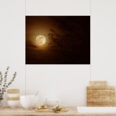Maan door de bomen poster (Keuken)