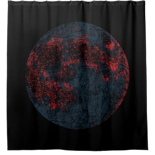 maan douchegordijn (Voorkant)