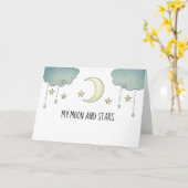 Maan en het Jubileum van Sterren Kaart (Gele Bloem)