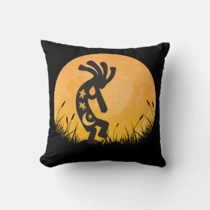Maan en Kokopelli kussen