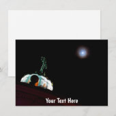  maan en kruis, Quito, Ecuador-kaart (Voorkant / Achterkant)