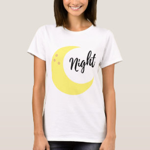 Maan en nacht wens ontwerp T-shirt
