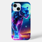 Maan en Panther Holografisch Neon Kleurrijk | Case-Mate iPhone Case (Achterkant)