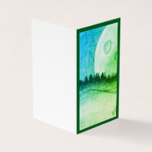 Maan en planeet - groen