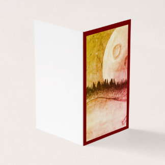 Maan en planeet - rood kaart