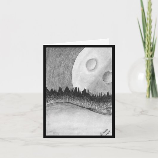 Maan en planeet - zwart (Voorkant)