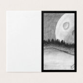 Maan en Planeet - Zwart Kaart (Buitenkant ongevouwen)