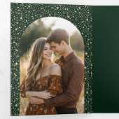 Maan en sterren boog hemelse bruiloft foto drieluik uitnodiging (Binnenzijde eerst)