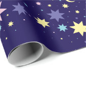 Maan en sterren. cadeaupapier (Rol Hoek)