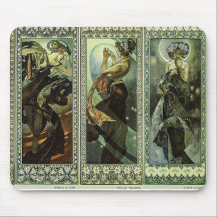 Maan en sterren door Alphonse Mucha Muismat