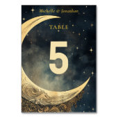 maan en sterren hemelse bruiloft kaart (Voorkant)