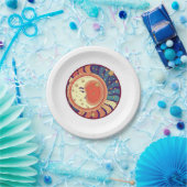 Maan en sterren hemelse ruimte party ontwerp papieren bordje (Feest)