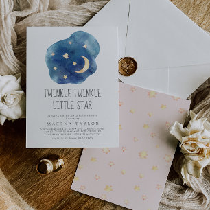 Maan en Sterren Meisje Twinkle Twinkle Little Star Kaart