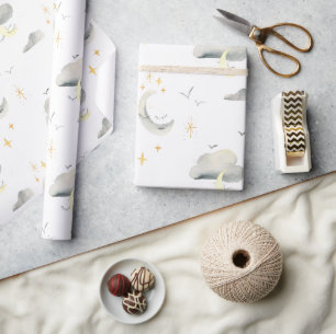 Maan en sterren Night Sky inpakpapier