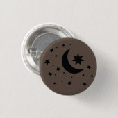 maan en sterren ronde button 3,2 cm (Voorkant /achterkant)