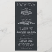 Maan en sterren rustieke bruiloft programma (Achterkant)