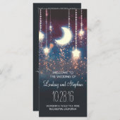 Maan en sterren rustieke bruiloft programma (Voorkant / Achterkant)